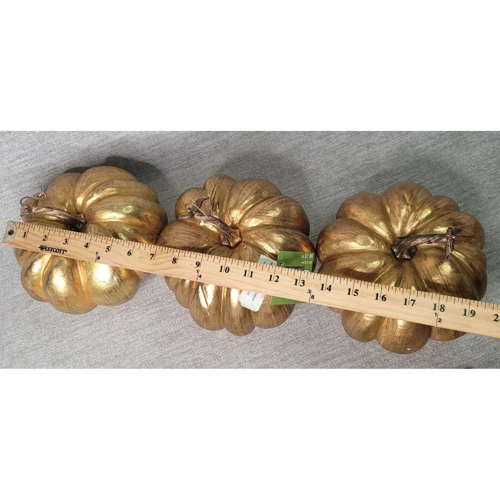 Ashland Gold Pumpkin Lot Robert Stanley Metallic Fall Decor Thanksgiving 11pc